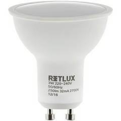 RETLUX RLL 303 GU10 žárovka 9W WW