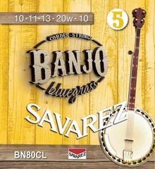 SAVAREZ BN80CL  struny pro 5str. banjo 10-11-13-20-10,  sklad: 1ks    -am-